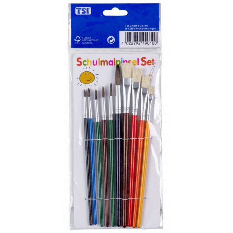 TSI School Brushes, Set of 10 Brushes